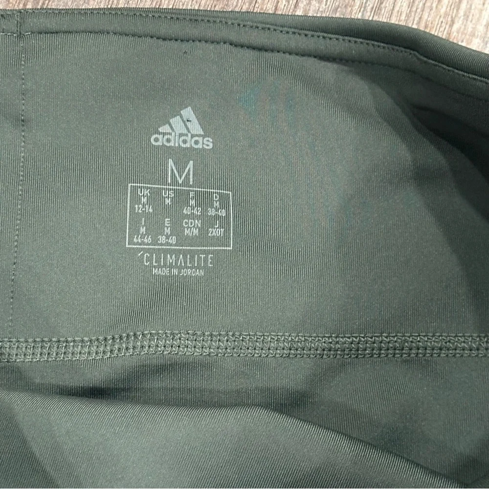 Adidas Climalite green pants leggings Medium - Picture 3 of 4